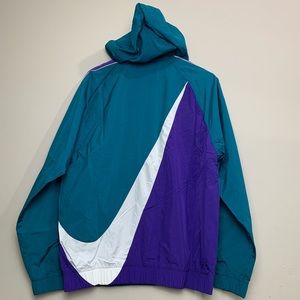 nike swoosh woven jacket teal